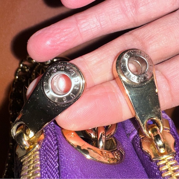 💜 RARE Henri Bendel Purple Quilted Leather Studded Evening Crossbody – Like New! - Picture 13 of 17